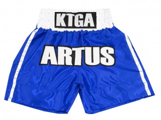 Pantalones boxeo personalizados : KNBXCUST-2042-Azul